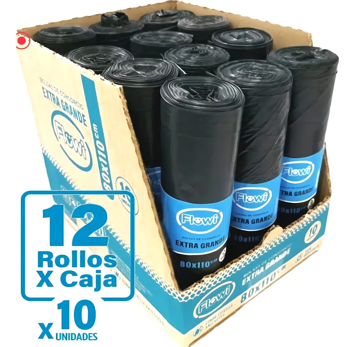 RESIDUO 80X110 - 120 UN (12 ROLLOS X 10 UN)